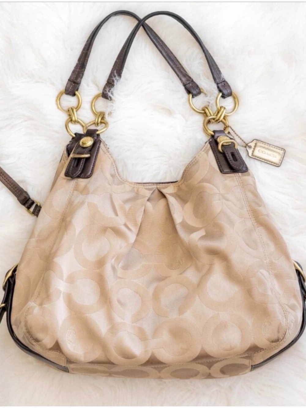 COACH MADISON OPTIC ART MAGGIE SHOULDER BAG